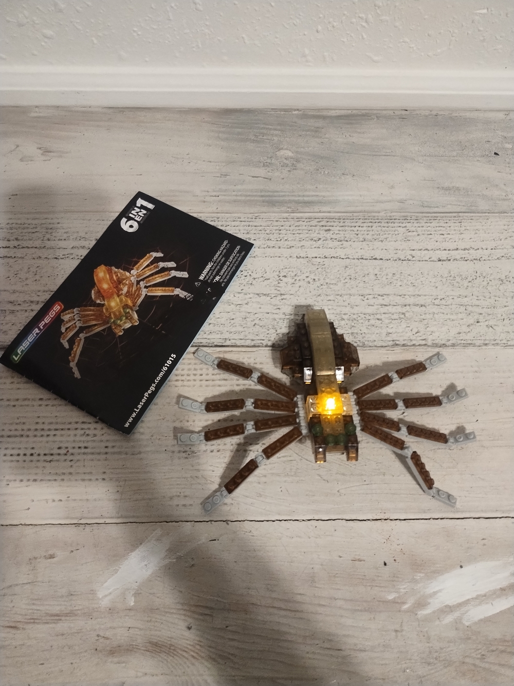 Laser Pegs Spider 6-In-1 Building Set Instruction Booklet